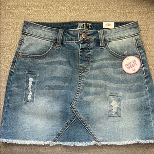 Justice Blue Denim Skirt